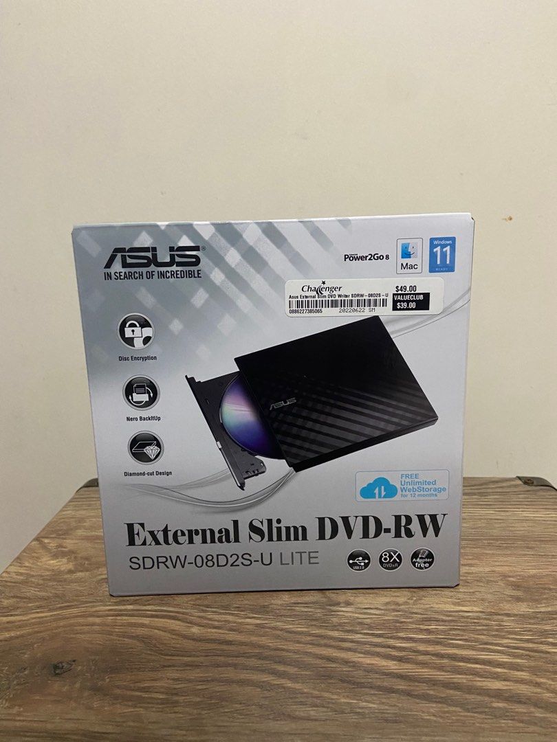 ASUS External Slim DVD Reader, Computers & Tech, Parts & Accessories