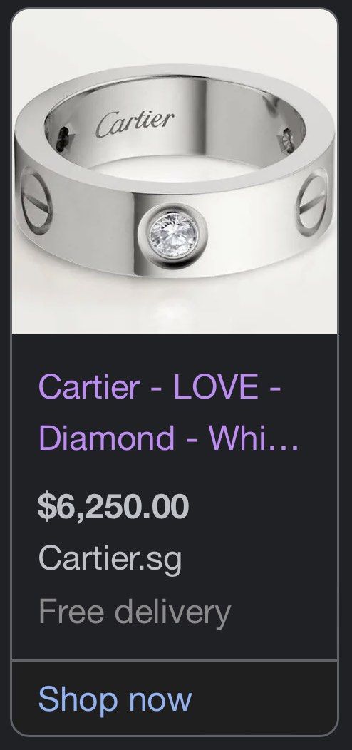 Cartier love sales ring three diamond