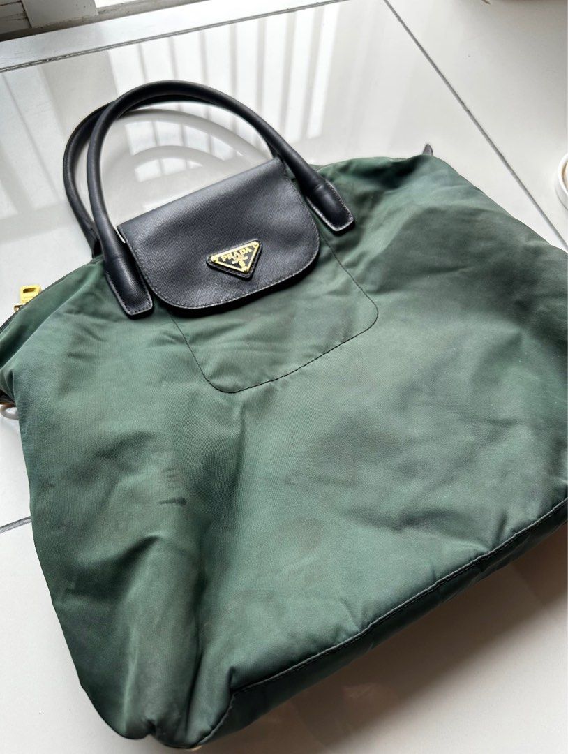 PRE-LOVED] Authentic Vintage Prada Black Nylon Tote Bag (Silver Hardware),  Luxury, Bags & Wallets on Carousell