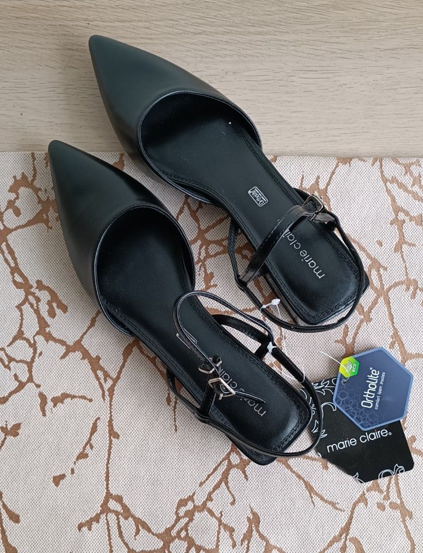 Black Block Heels Bata Marie Claire