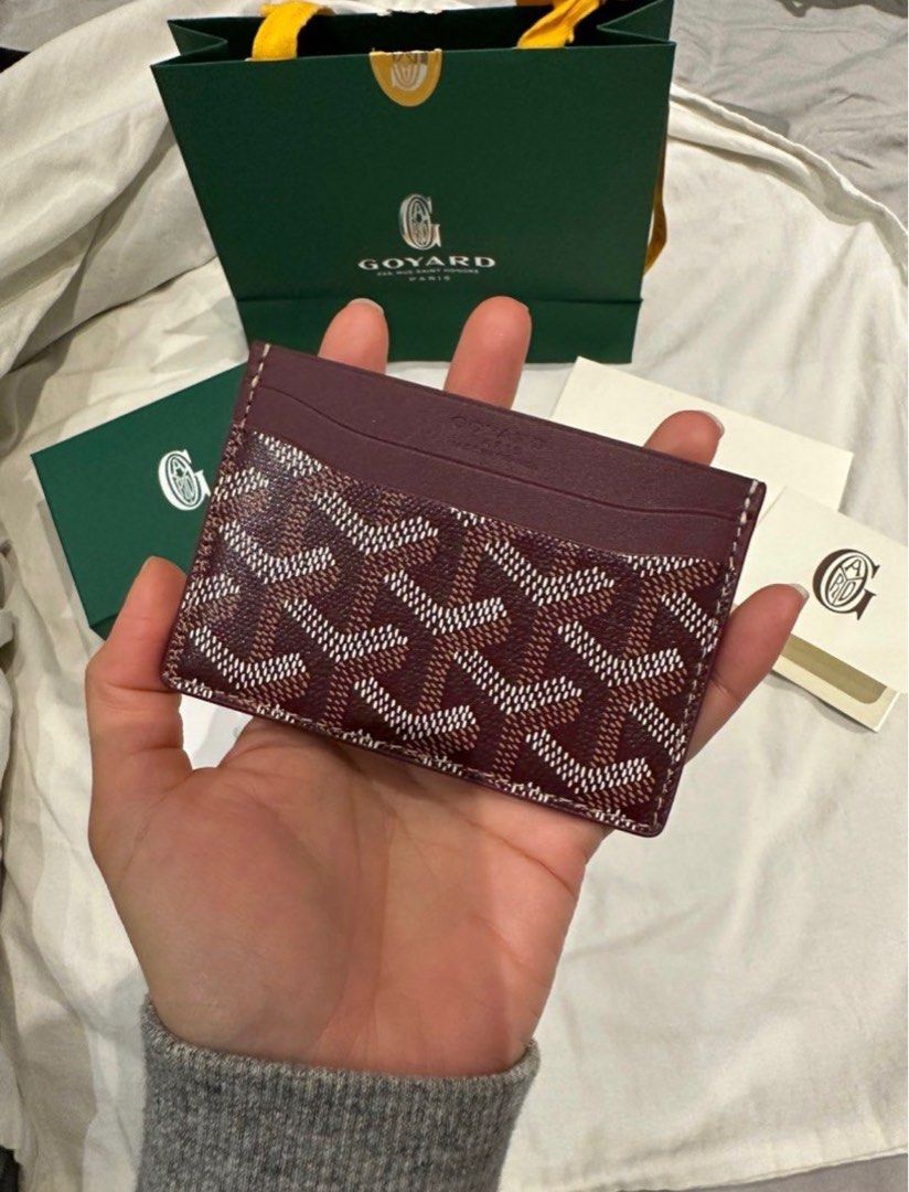 Goyard card sales holder brown
