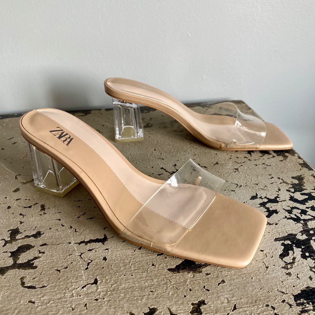 BNWOT Zara Methacrylate Heels Women s Fashion Shoes on Carousell