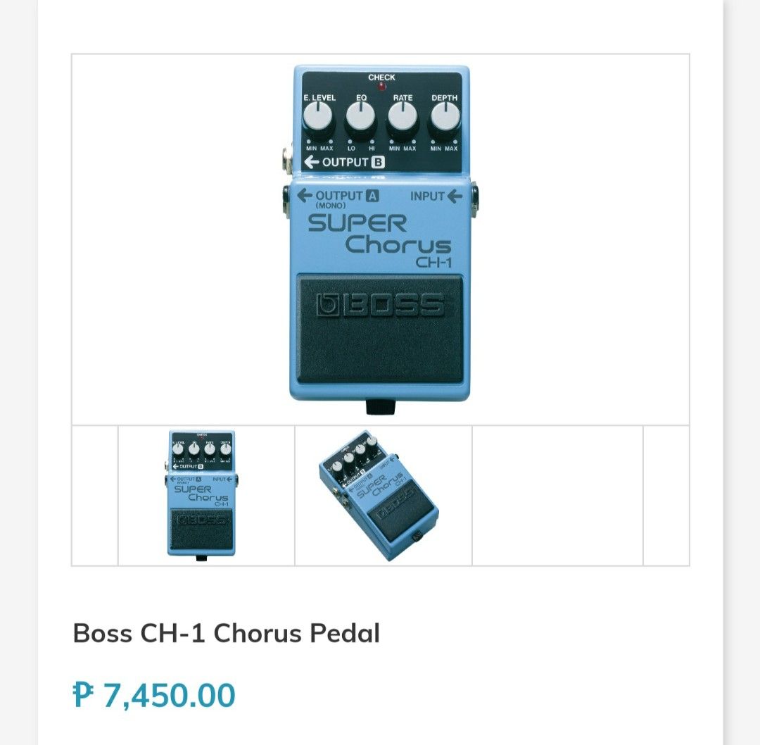 Boss Super Chorus CH1 with box and manual, Hobbies & Toys, Music & Media, Music Accessories on