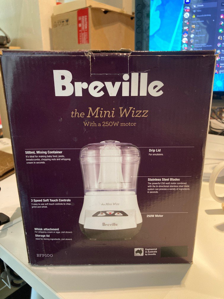 Breville the Mini Wizz Food Processor (BFP100), TV & Home Appliances