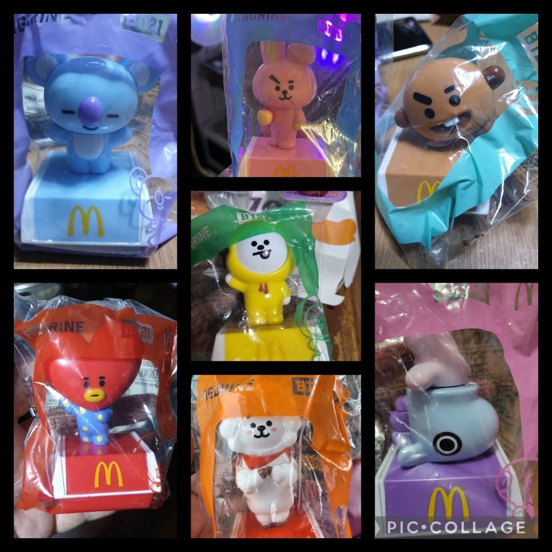BT21 x Mcdo (Category: Designer & Blind Box Toys) located in Kawit. Submitted by cherriepot23 (Listing ID 1234273290, Image 1). Description: Bought with meal. Unused Unwrapped. Brand new..