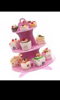 Cake board, cupcake stand, cupcake liner