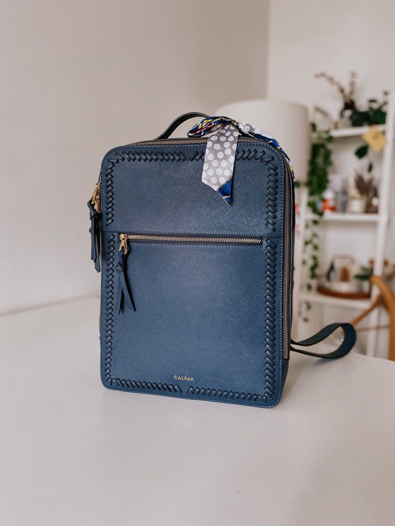 Kaya faux leather laptop backpack deals