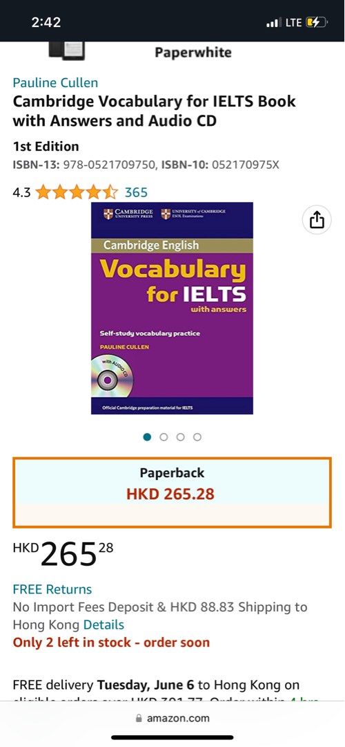 Cambridge English Vocabulary for ielts, 興趣及遊戲, 書本 & 文具, 教科書 Carousell
