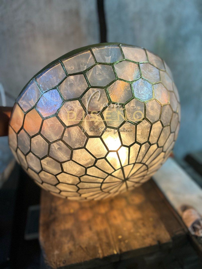 Capiz ceiling lamp (Category: Lighting) located in Caloocan City. Submitted by casadisenyo (Listing ID 1234401640, Image 2). Description: MADE TO ORDER CAPIZ CEILING LAMP Size: 16.5" Lead time: 10-15days after downpayment confirmation We co customized other capiz designs.