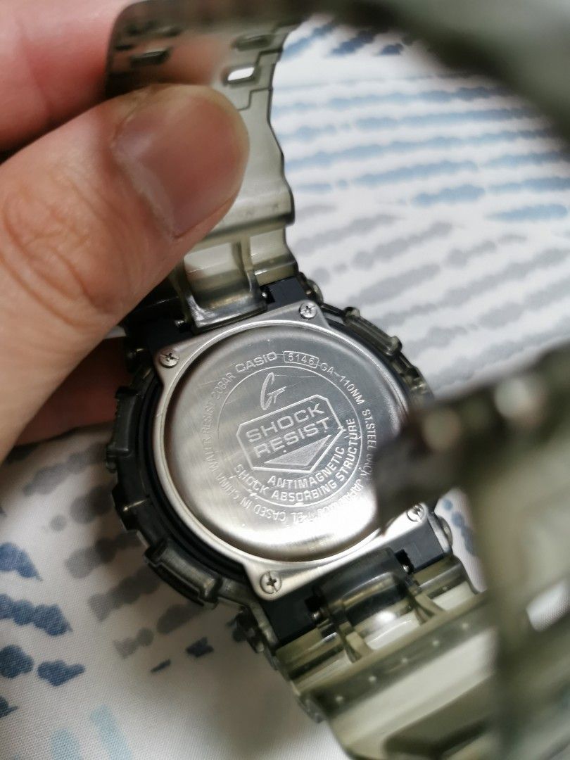 Casio G Shock GA 110 Metallic Green Bezel Black Strap GA2100