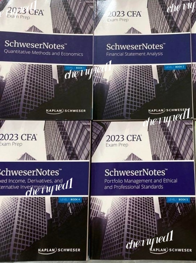 有PDF CFA 2023 (Level 1 / 2 /3 ) Kaplan Schweser Notes 送 