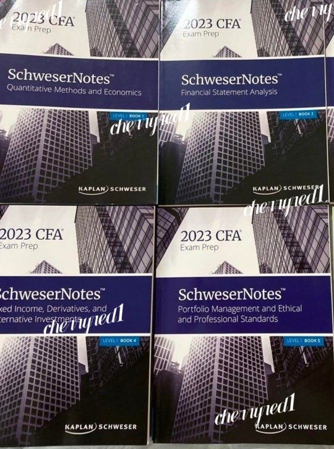 有PDF CFA 2023 (Level 1 / 2 /3 ) Kaplan Schweser Notes 送