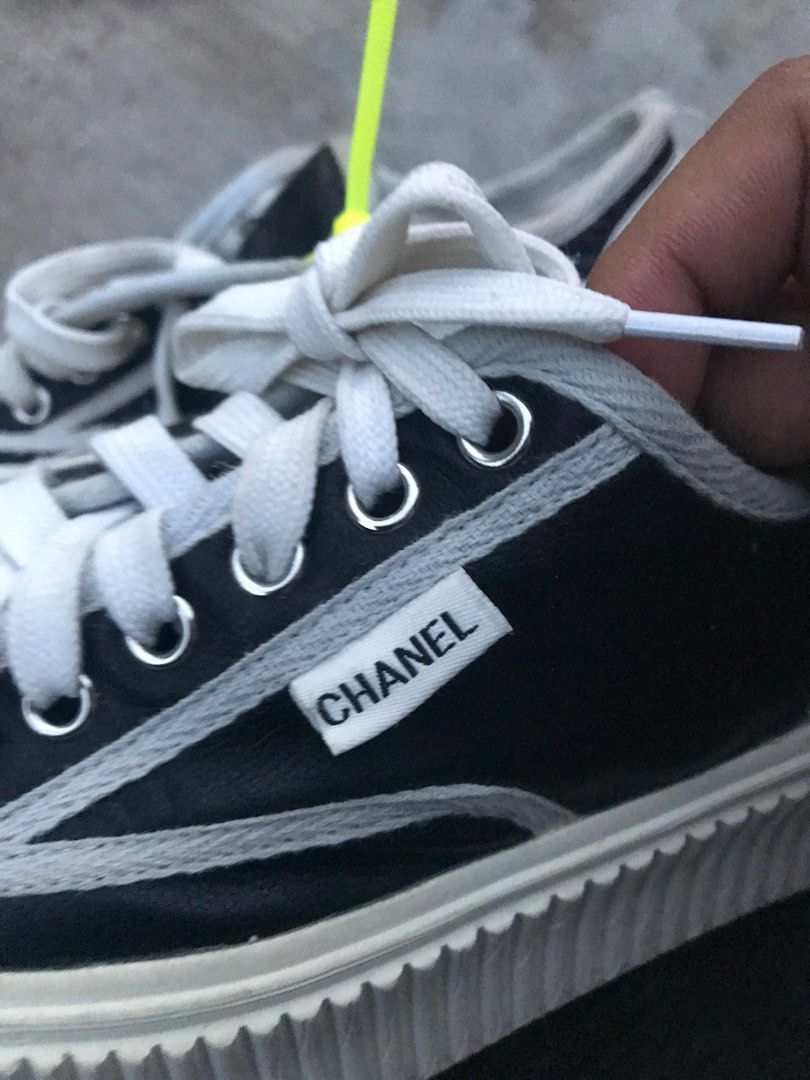 chanel open toe platform