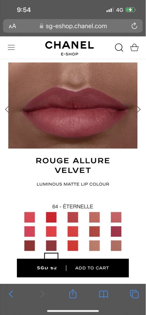 Chanel Eternelle (64) Rouge Allure Velvet Review & Swatches