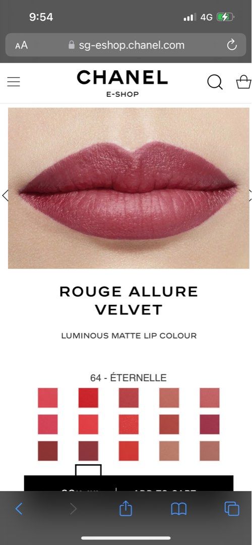 Chanel Rouge Allure Velvet ( 64 ) Eternelle