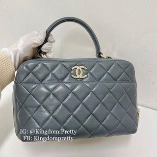 Chanel Trendy CC Top Handle Quilted Camera Bag in Grey Pre-order