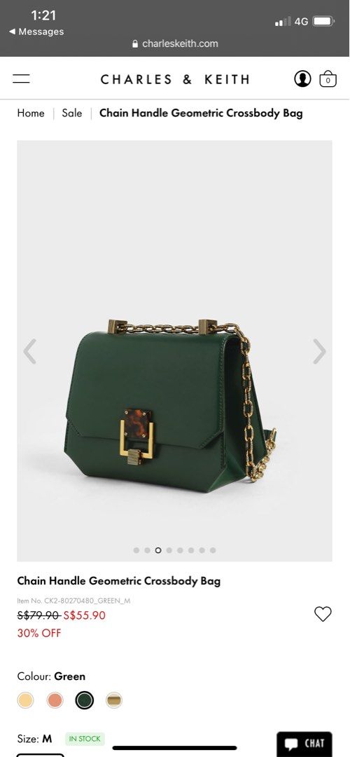 Chain handle geometric crossbody bag sales