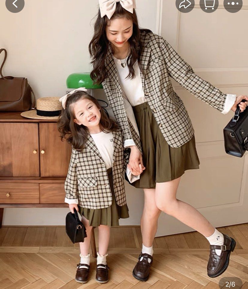 Checkered blazer and deals skirt
