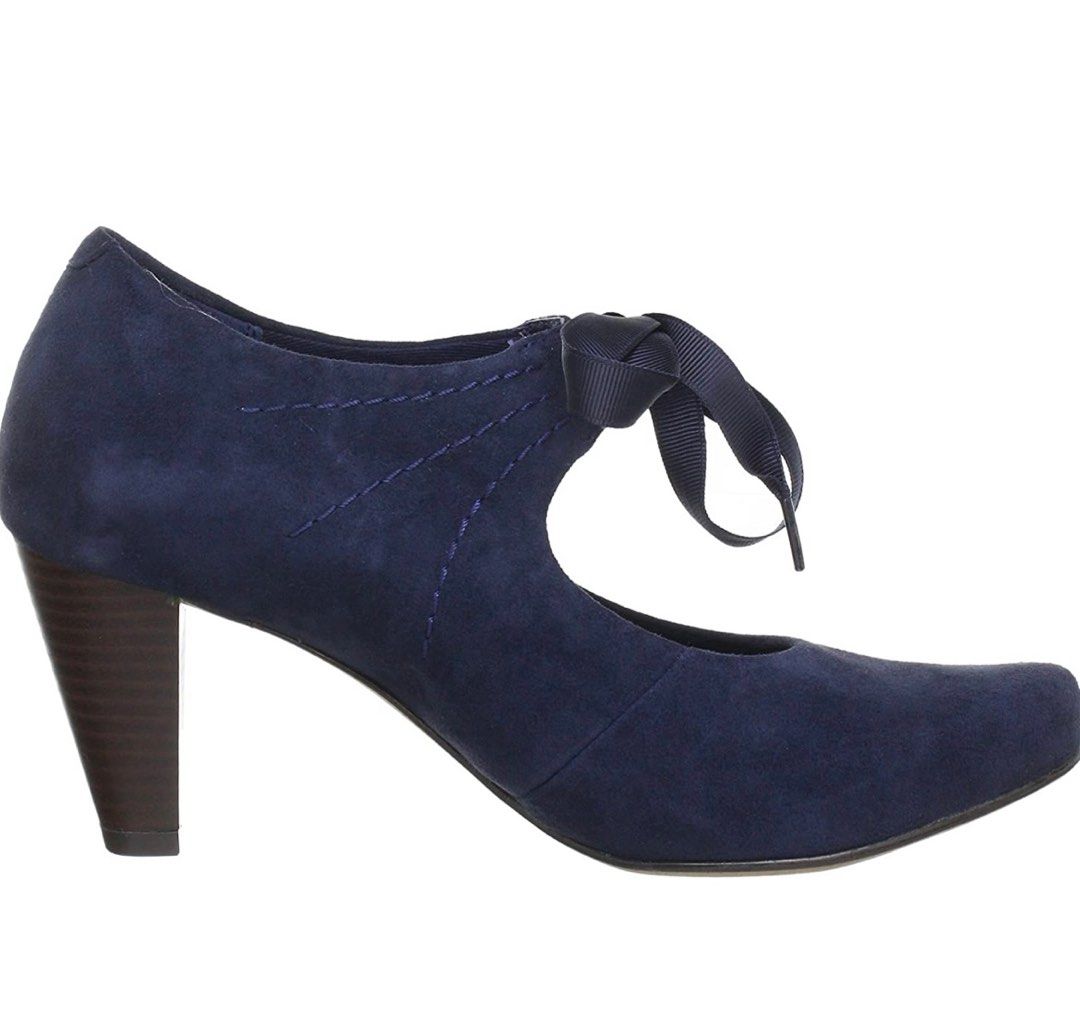 Clarks navy hot sale blue heels