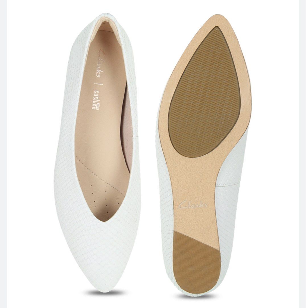 Clarks white wedges online