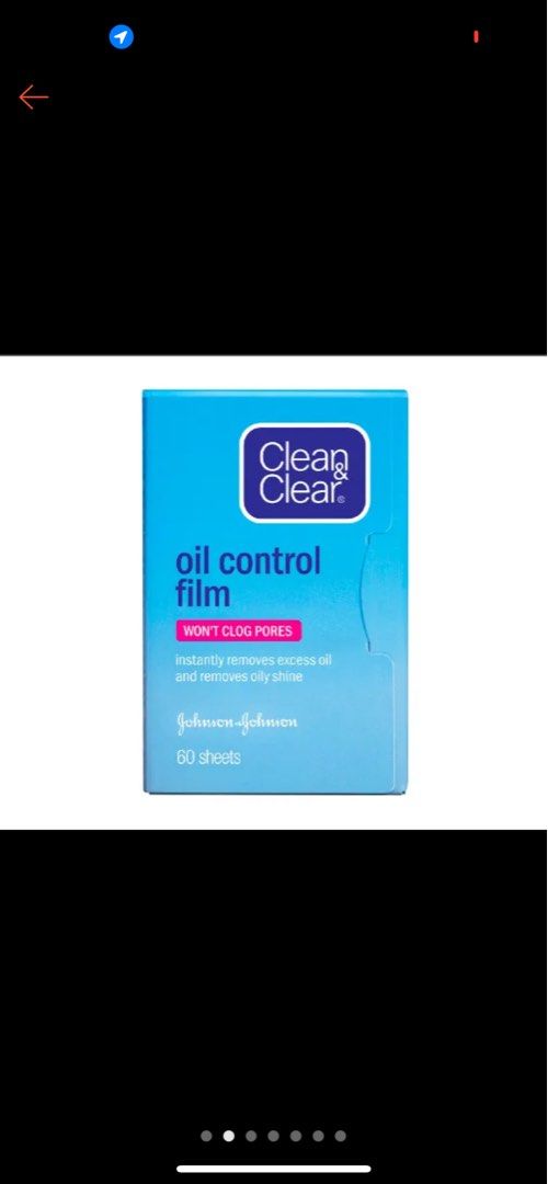 Clean & Clear Oil Control Film Face Paper Kertas Minyak Wajah 60s on