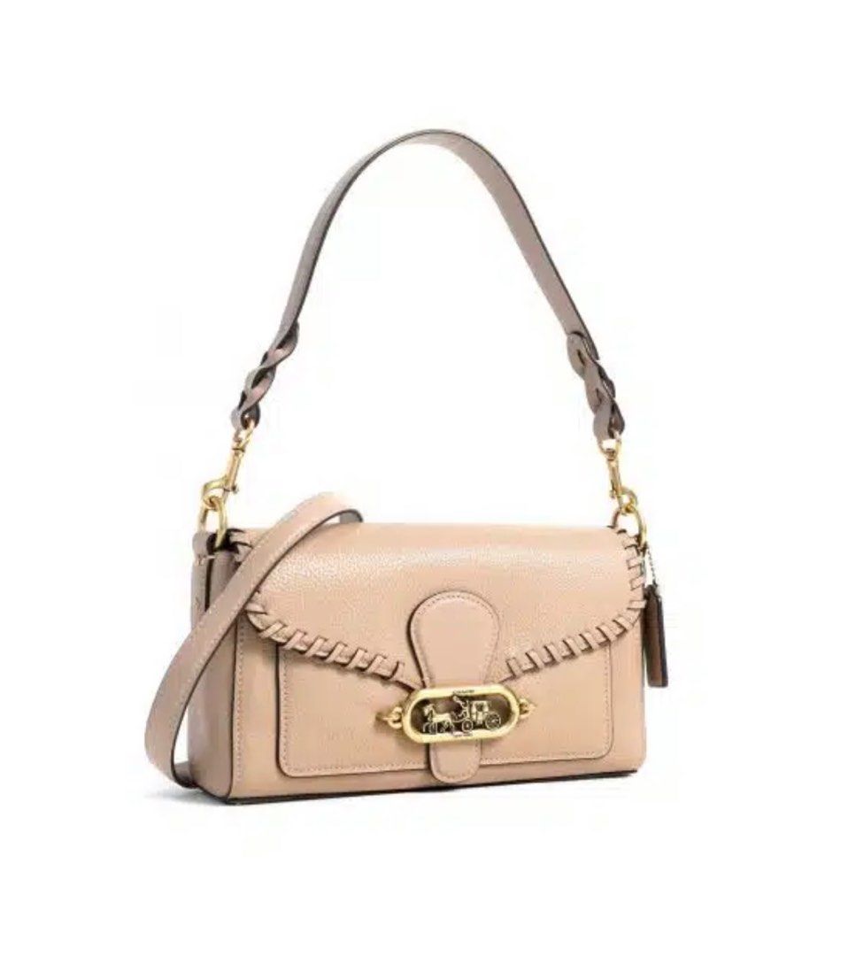 Coach jade shoulder on sale bag with whipstitch