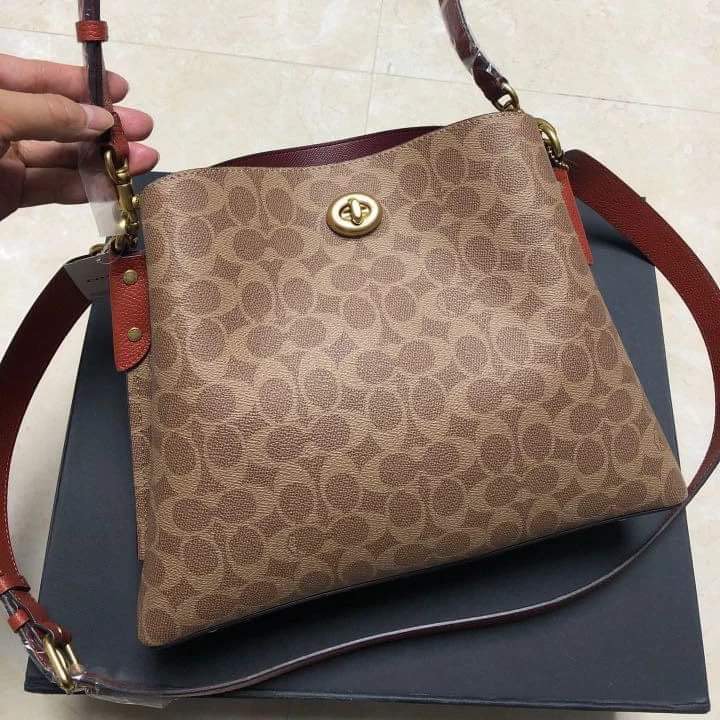 Coach Willow Shoulder Bag in Signature Canvas, Luxury, Bags & Wallets