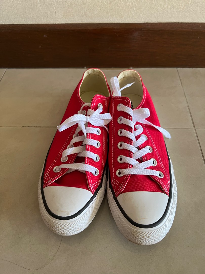 Red shoes converse clearance
