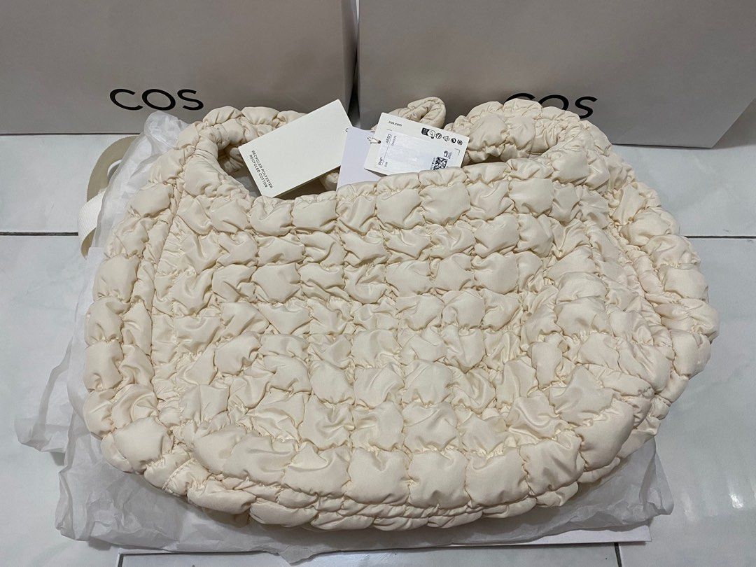 COS Quilted Oversized Shoulder Bag Off White 0916460002 / 100% Authentic