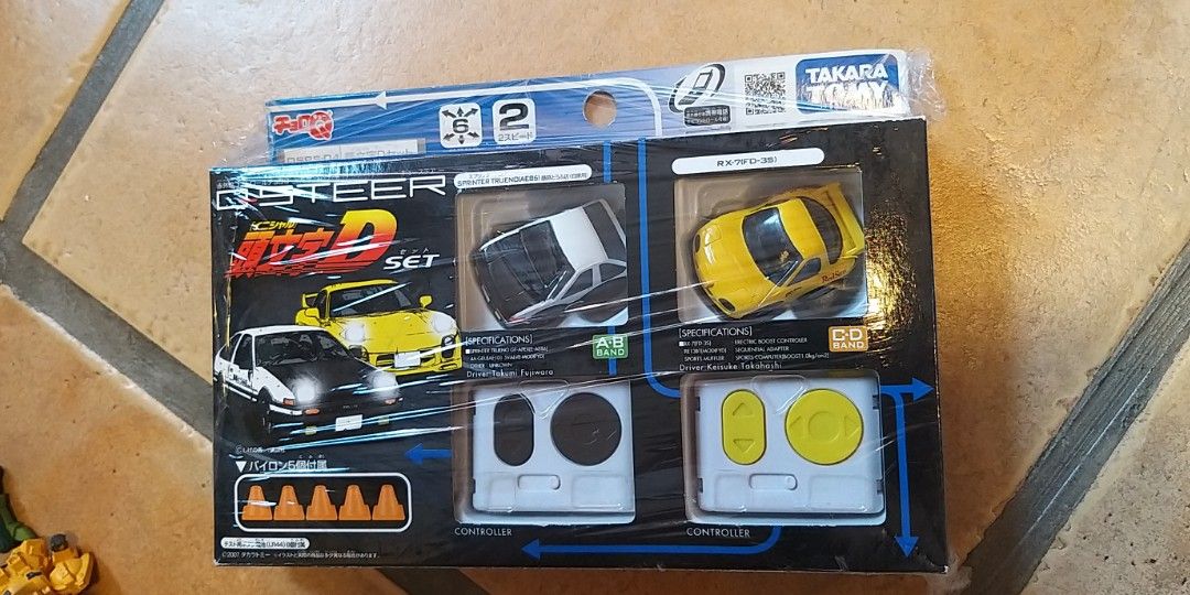 絕版頭文字D Initial D Q-Steer Takara Tomy遙控車Set(RX7 FD, AE86