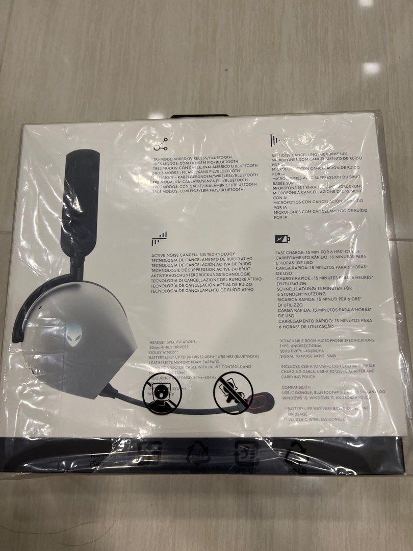 Dell Alienware 920H Tri Mode Wireless Gaming Headset, Audio, Headphones