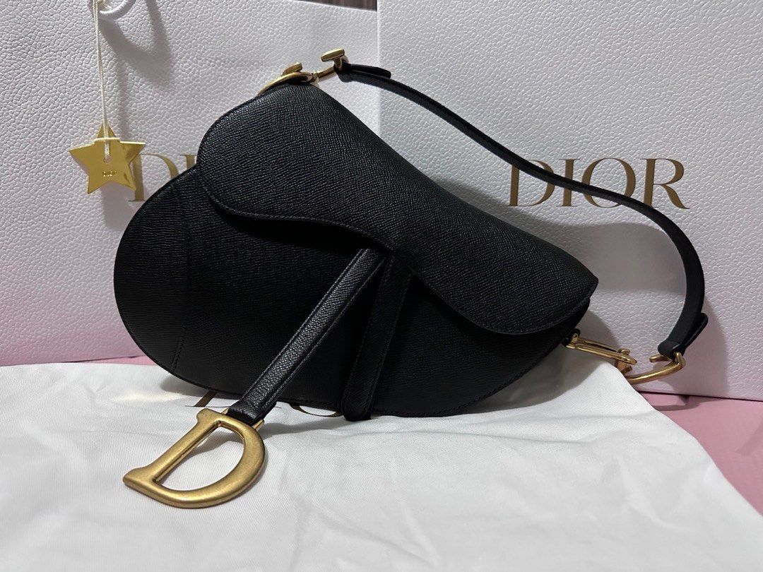 Christian Dior Black Calfskin Leather Montaigne 30 Flap Bag - Yoogi's Closet