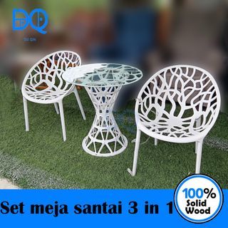 Du Qin Coffee Table Set 2 Chair + 1 Table (Original Direct from Factory)(ST13)