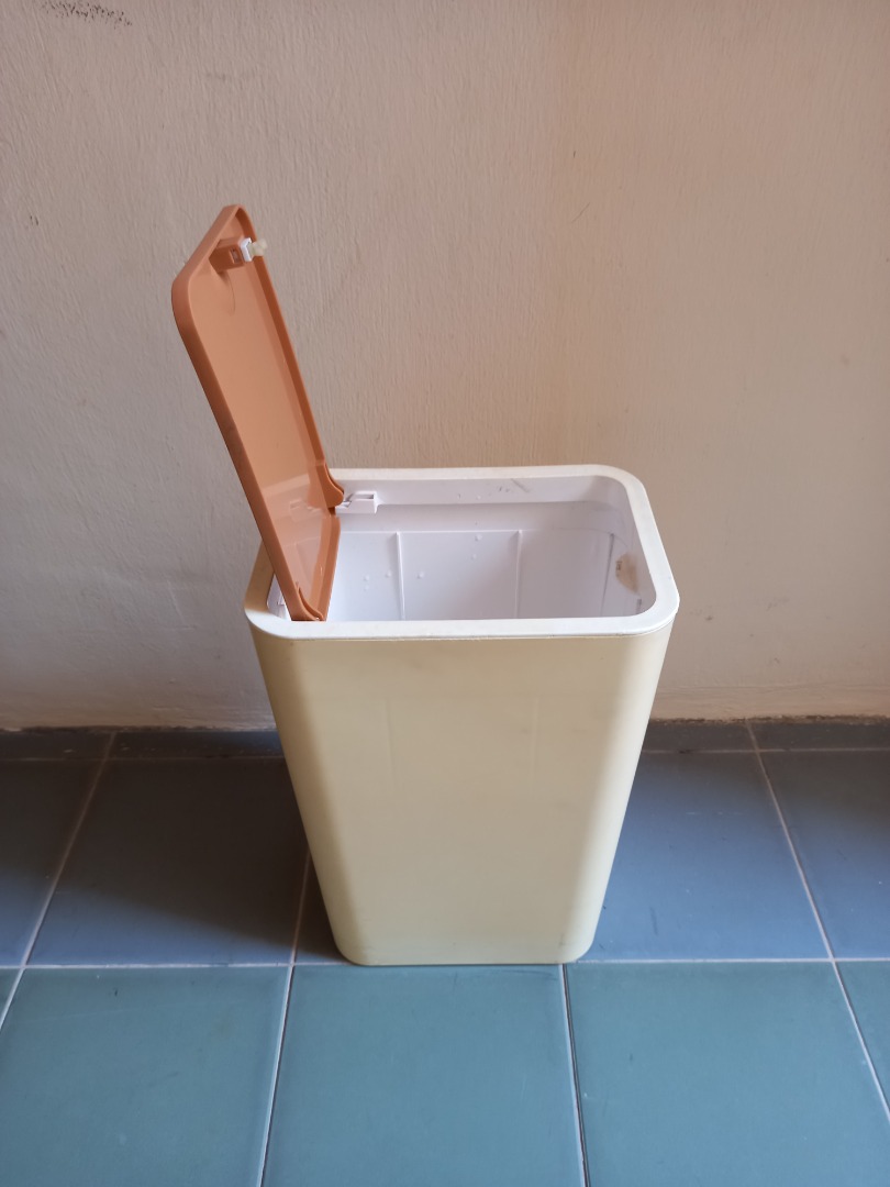 Dustbin with Push Button, Furniture & Home Living, Cleaning & Homecare ...