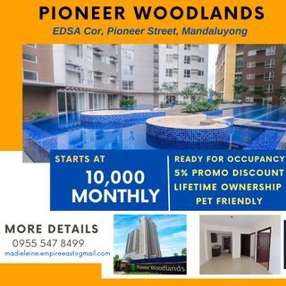 Edsa Boni Mandaluyong condo for sale/rent to own Pioneer Woodlands Studio,1bedroom,2bedroom  nr. Ayala,Makati,Bgc,Ortigas,Megamall,Shaw