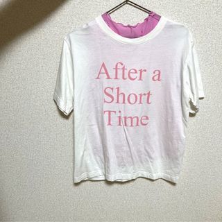 日牌ehka sopo 粉色內搭+wcloset 白底粉字T 整套售
