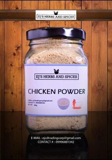 EJs Herbs and Spices CHICKEN POWDER Naaalatan ka ba sa Knorr Chicken cubes? Try our chicken powder, same rich chicken flavor but without the added sodium