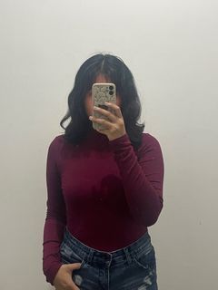 Fashion Nova Red Longsleeve Bodysuit
