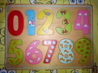 For Sale Preloved 4 Wooden Numbers 0-9 For Kids
