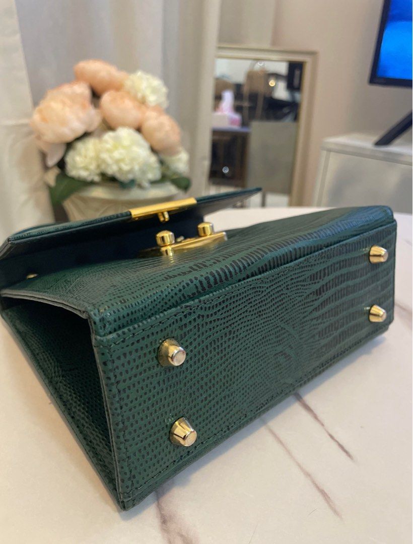 Leather handbag Francesco Rogani Green in Leather - 29006916
