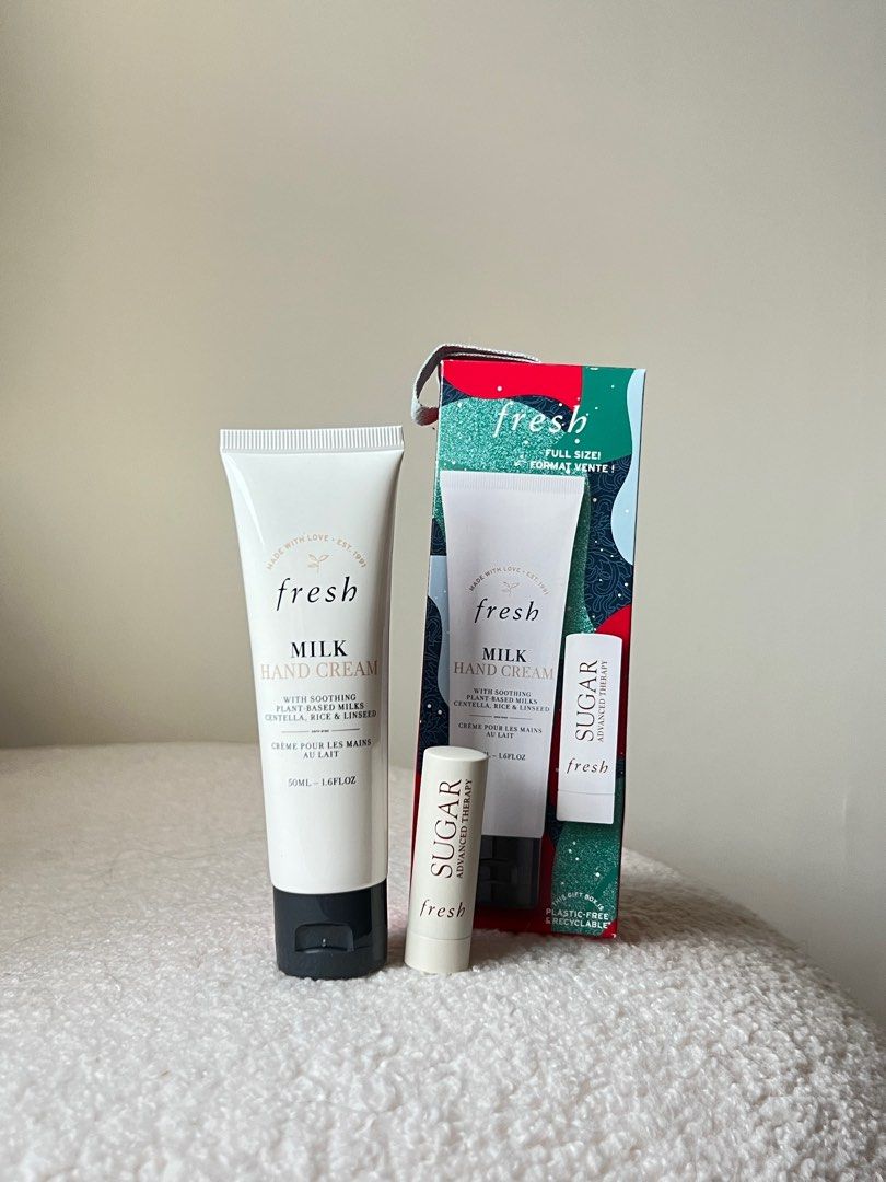 Fresh Milk hand cream + Sugar Advance Lip Therapy, Beauty & Personal