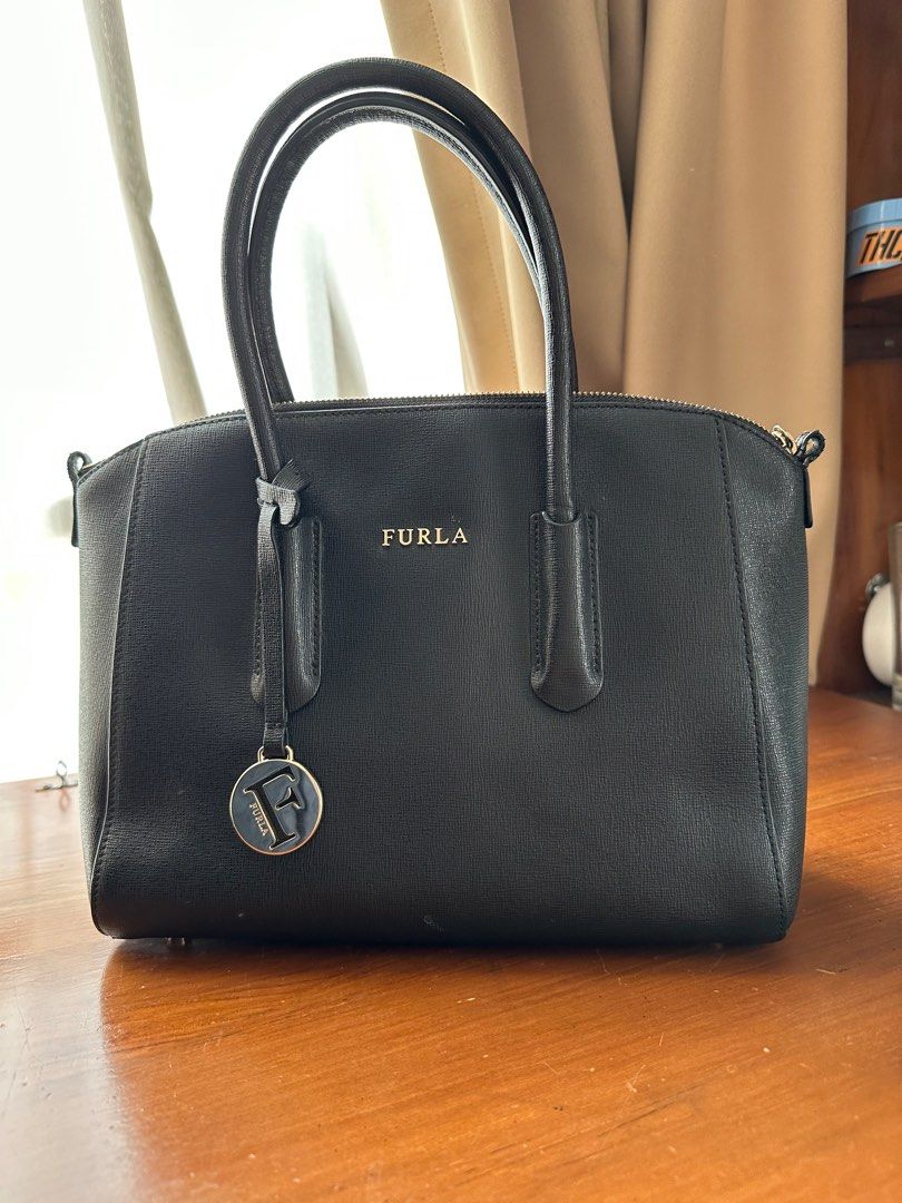 Furla black hotsell satchel