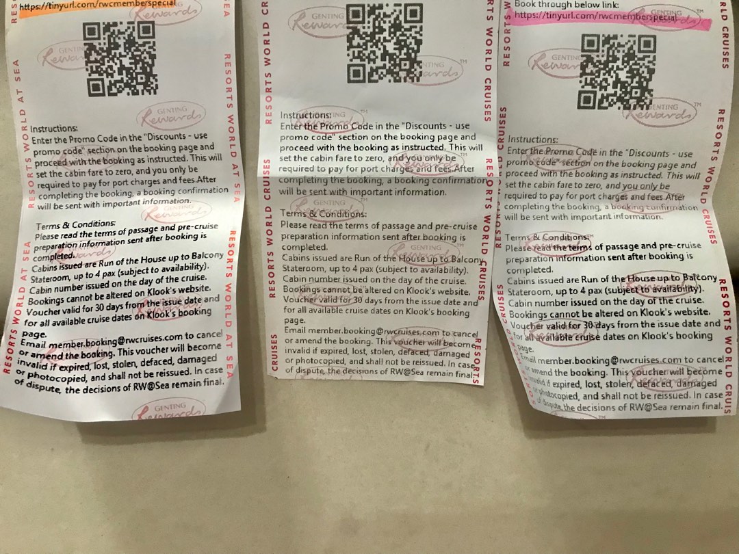 Genting Dream cruise voucher x 3 for sale, Tickets & Vouchers, Flights