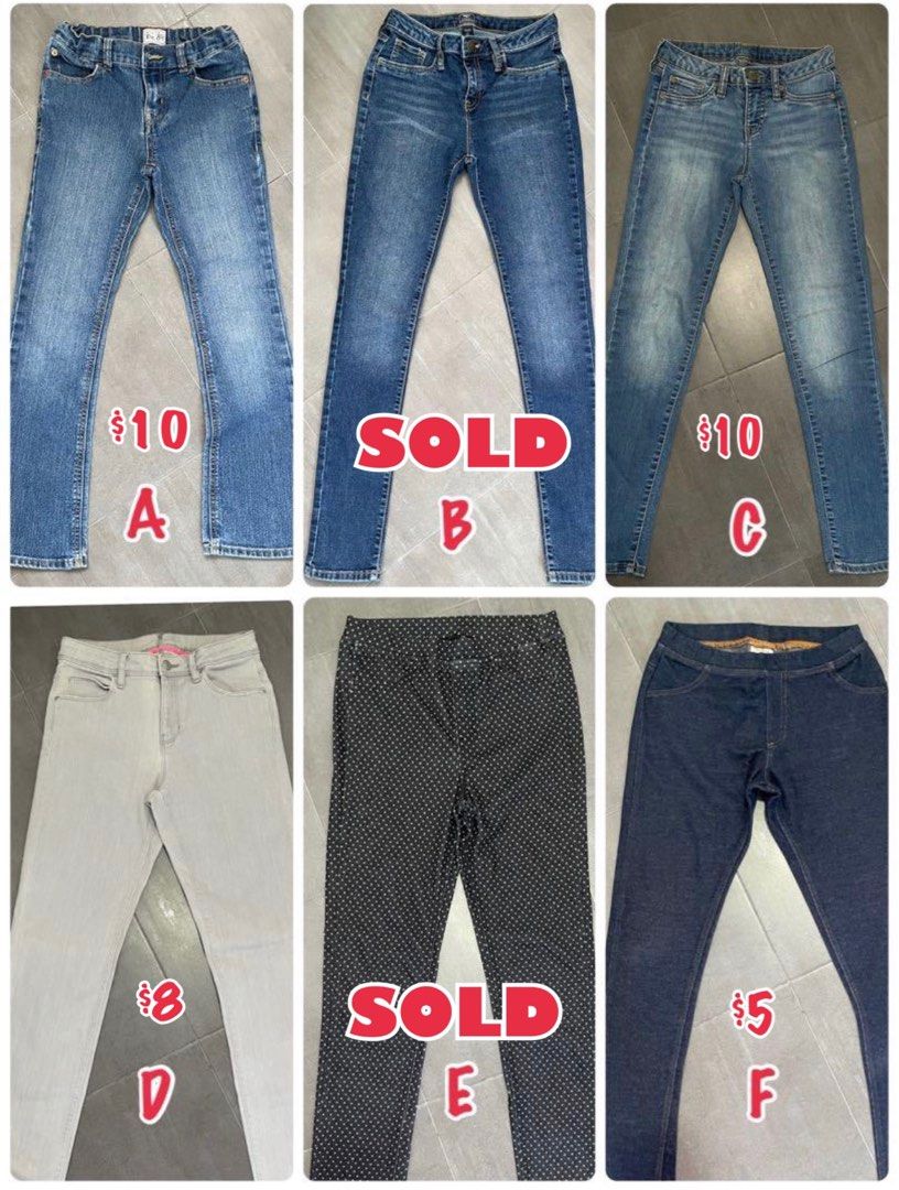 Girls Size 10 12 Stretch Comfy Jeans