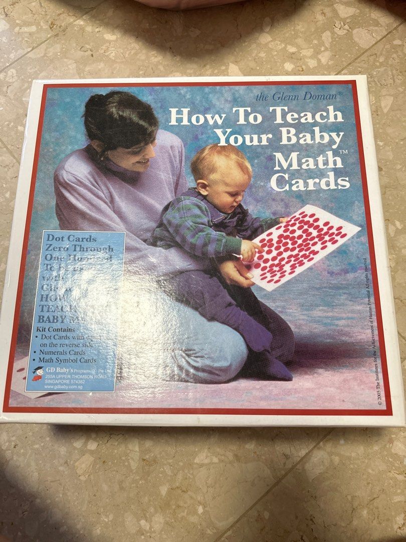Glenn doman how to teach your baby math cards, Hobbies & Toys, Toys