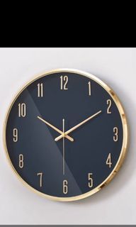 Gold rimmed wall clock vintage classy