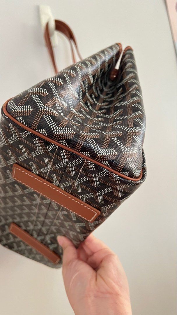 Goyard Rouette PM Tote Bag Black Tan