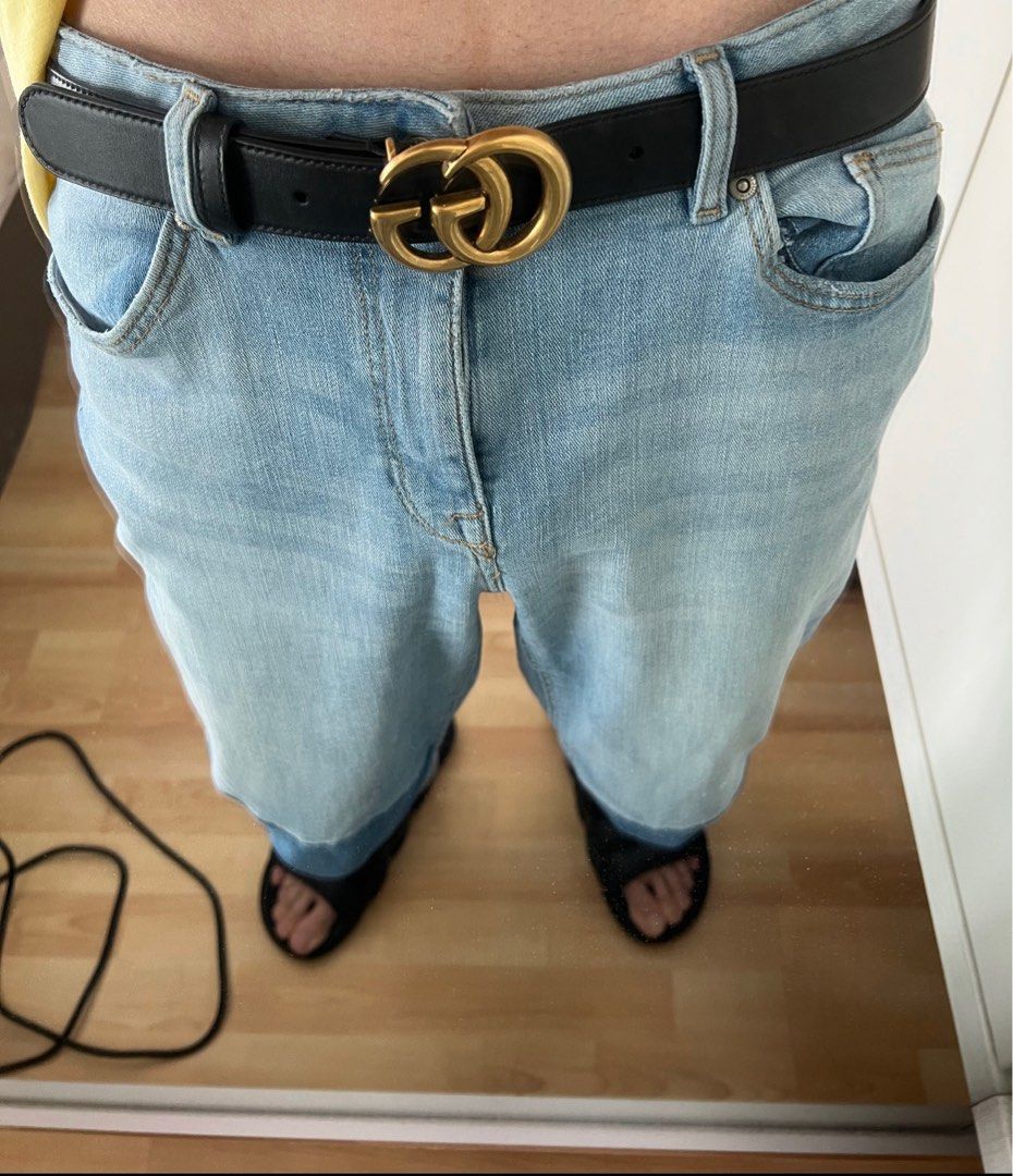 Gucci double g belt small hot sale