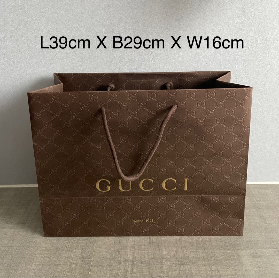 Gucci brown paper bag hot sale