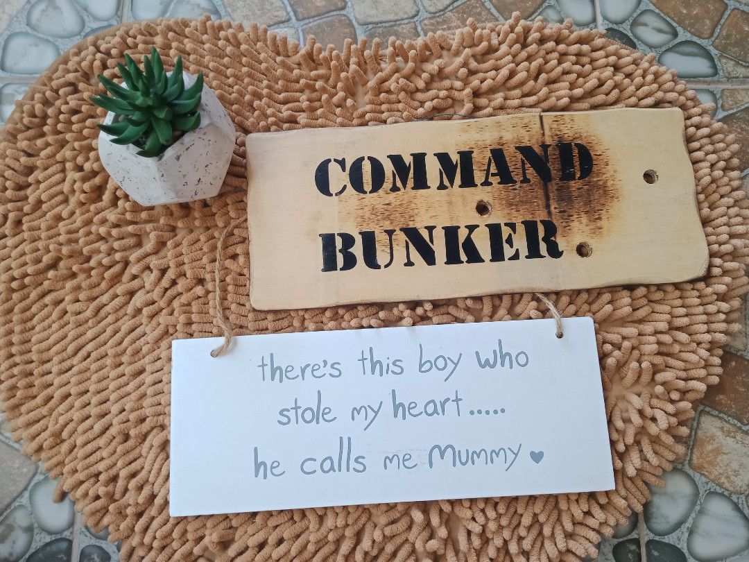 Hanging wood decor on Carousell